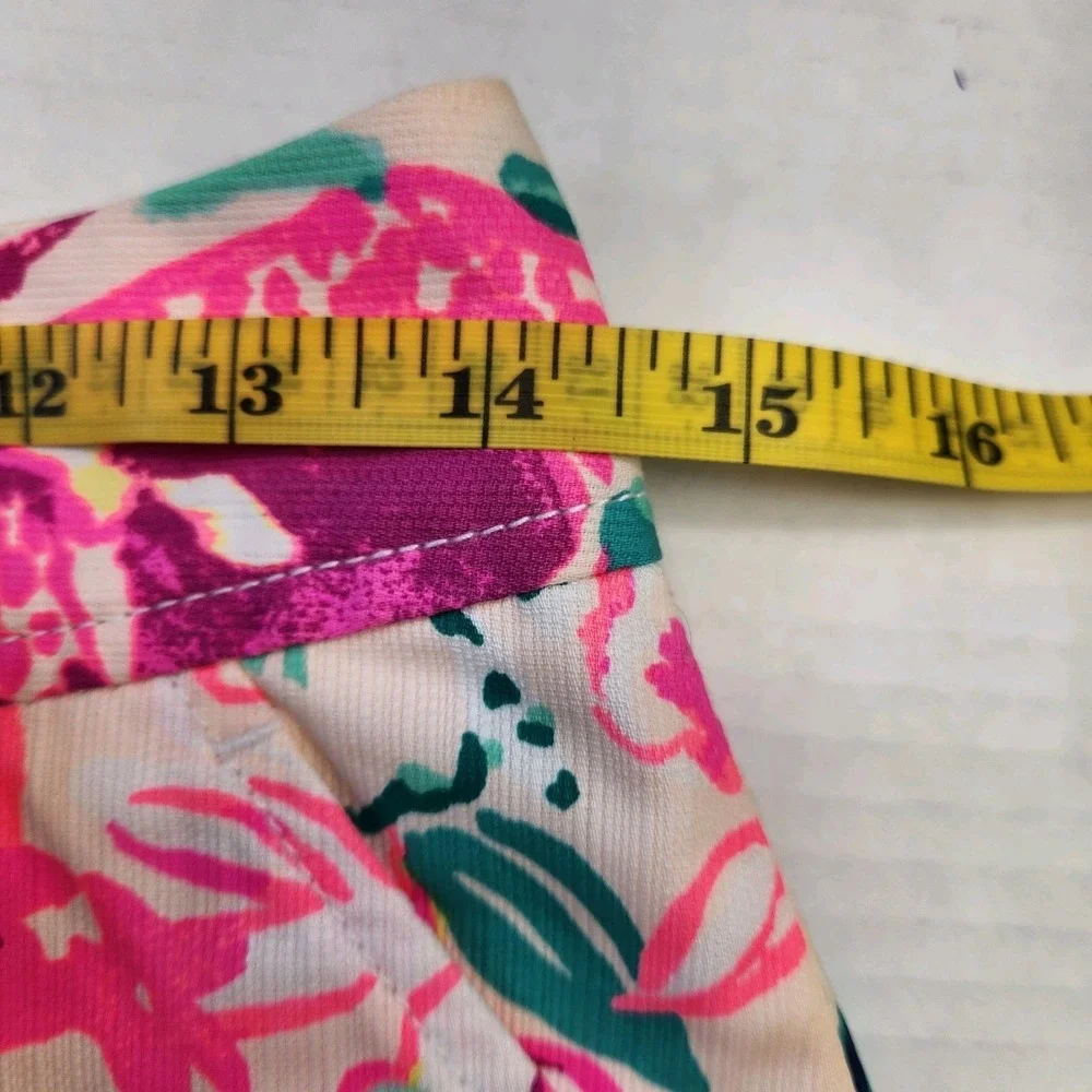 Lilly Pulitzer Womens Tropical Print Skort Sz 00 Bright Pink & Green Beach Skirt